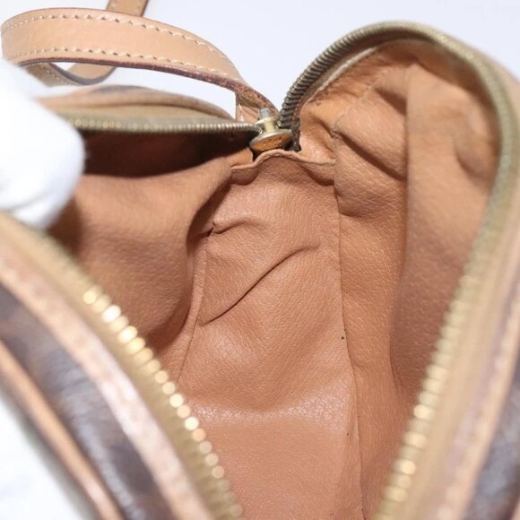 CELINE Macadam Canvas Shoulder Bag PVC Leather Brown Gold Auth - Picture 13 of 16